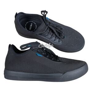 Vessi Weekend Womens 9 Asphalt Black Waterproof Dyma-Tex Knit Lace Up Sneaker